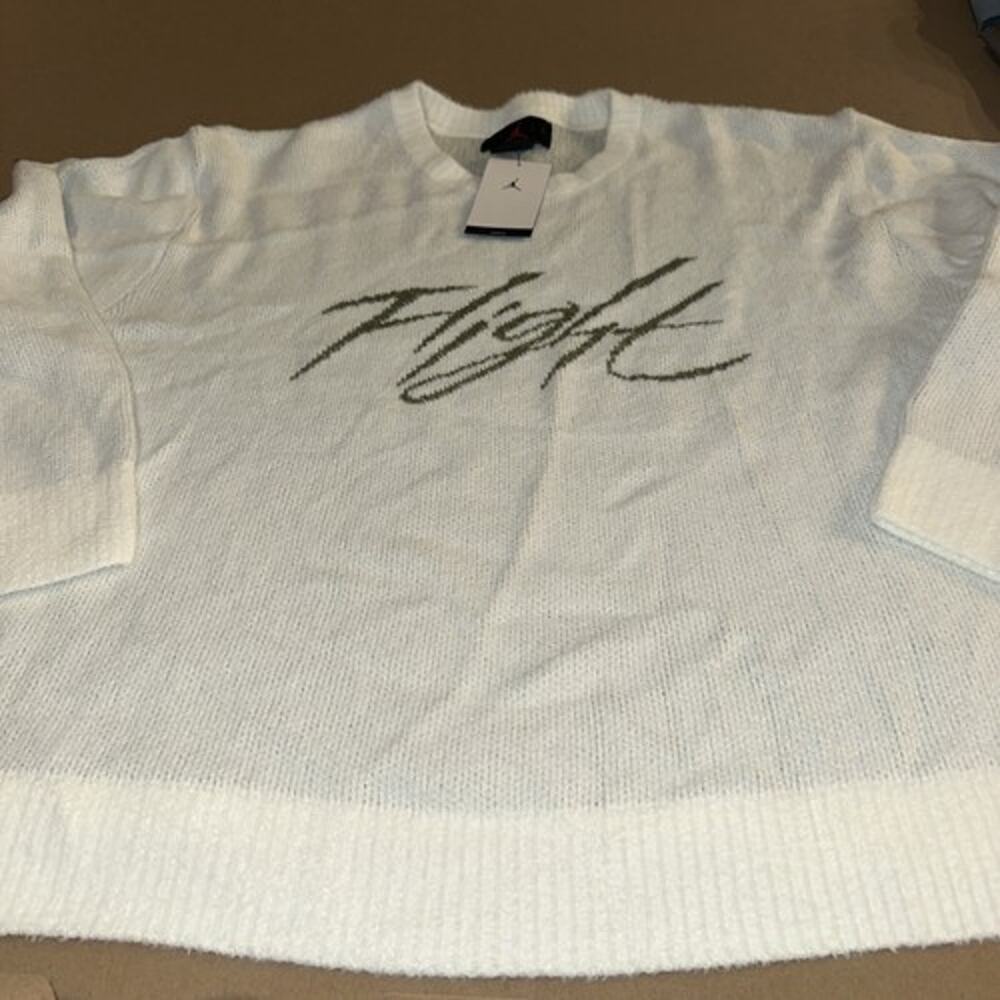 Jordan Flight Men’s XXL Heritage Crop White Jumper Sweater Mens